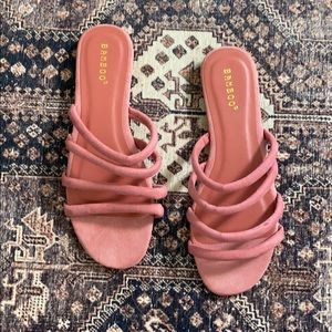 Pink slide on sandals!